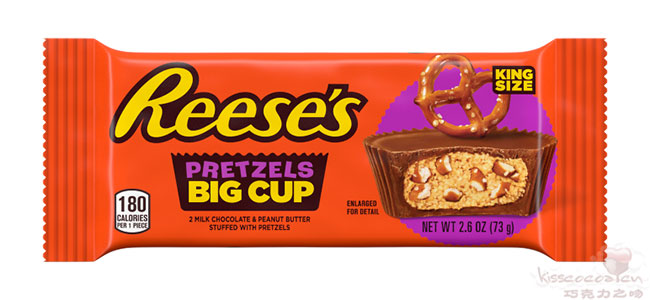 美国 Reese’s 锐滋椒盐脆饼干花生酱夹心牛奶巧克力杯 美国 Reese’s 锐滋椒盐脆饼干花生酱夹心牛奶巧克力杯