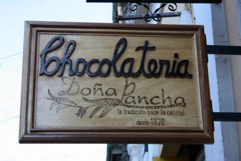 危地马拉 Chocolateria Doña Pancha 多纳潘查巧克力店牌匾
