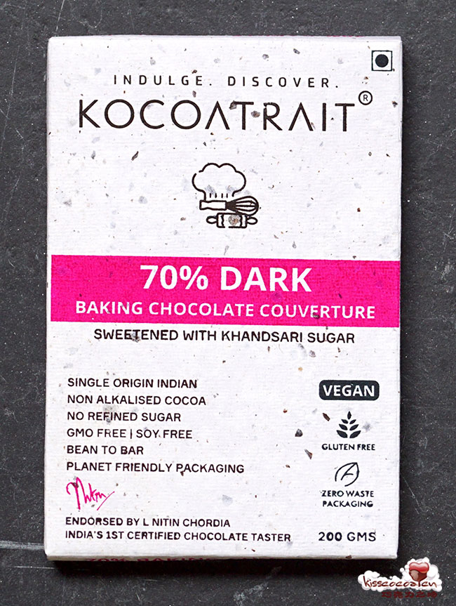 印度 KOCOATRAIT 可可特雷 70% 黑巧克力
烘焙用巧克力考维曲