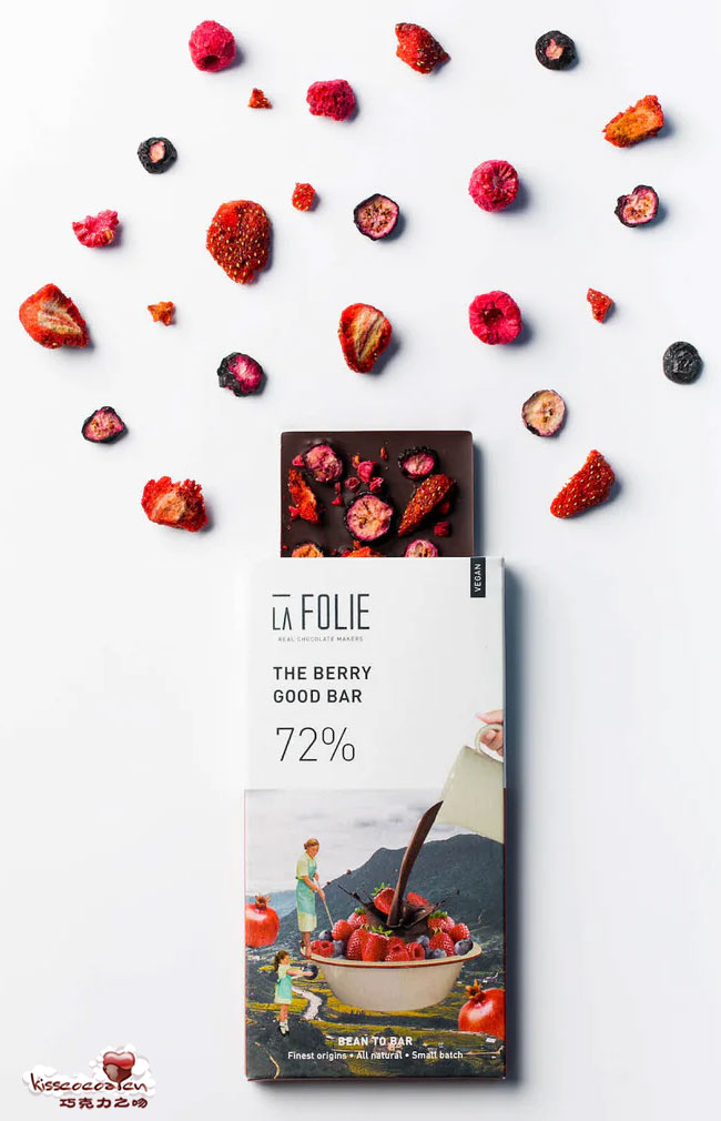 印度 LA FOLIE 拉弗利
LA FOLIE The Berry Good Bar 72% 美味浆果黑巧克力 印度 LA FOLIE 拉弗利
LA FOLIE The Berry Good Bar 72% 美味浆果黑巧克力2