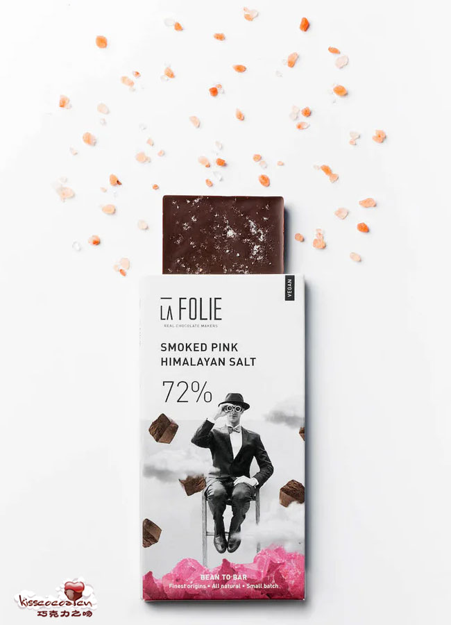 印度 LA FOLIE 拉弗利
LA FOLIE Smoked Pink Himalayan Salt 72% 熏制粉红色喜马拉雅盐黑巧克力 印度 LA FOLIE 拉弗利
LA FOLIE Smoked Pink Himalayan Salt 72% 熏制粉红色喜马拉雅盐黑巧克力2