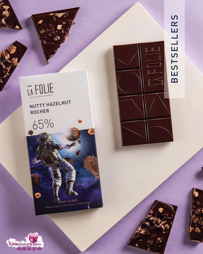 印度 LA FOLIE 拉弗利 LA FOLIE Nutty Hazelnut Rocher 55% 榛子焦糖威化巧克力 印度 LA FOLIE 拉弗利 LA FOLIE Nutty Hazelnut Rocher 55% 榛子焦糖威化巧克力