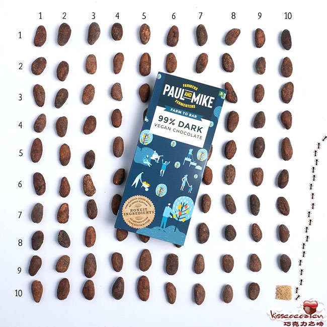 印度 PAUL AND MIKE 99% Dark Vegan Chocolate 99% 纯素食 黑巧克力