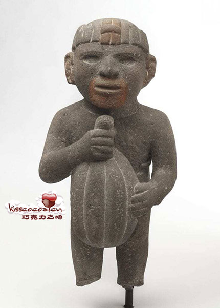 人类携带可可豆荚，阿兹特克，1440-1521 年，布鲁克林博物馆