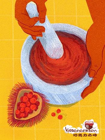 Achiote 胭脂树的种子